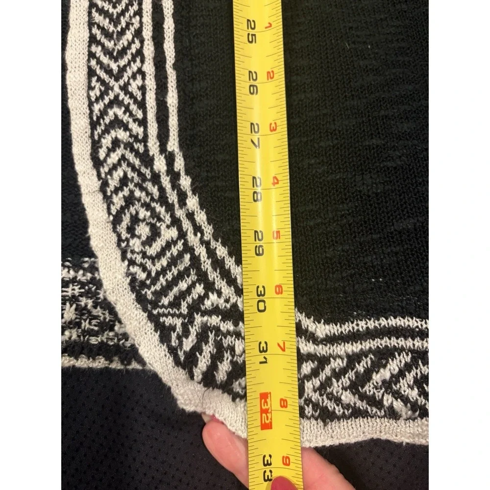 Torrid 2 Black Open Cardigan Sweater Duster~2XL~Lightweight Aztec Border Boho - Picture 13 of 15